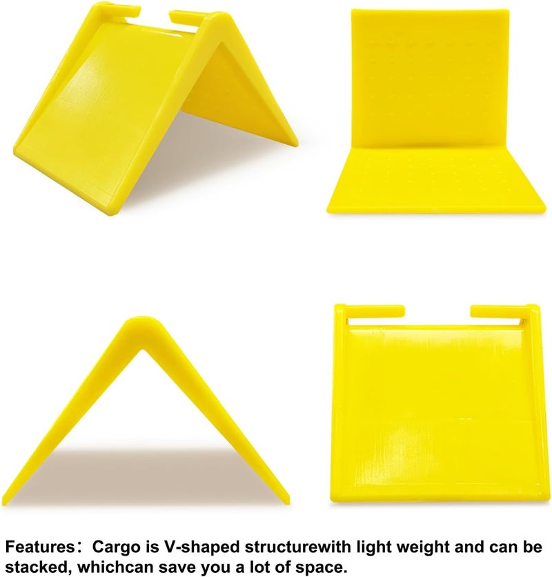 ELIFTING 20-Pack 2 x 2 Inch V-Shaped Corner & Edge Protectors – Heavy Duty Industrial Tie Down Strap Protectors for 1" to 2" Straps, Crack-Resistant Cargo, Flatbed, Pallets & Moving – Yellow - Image 3
